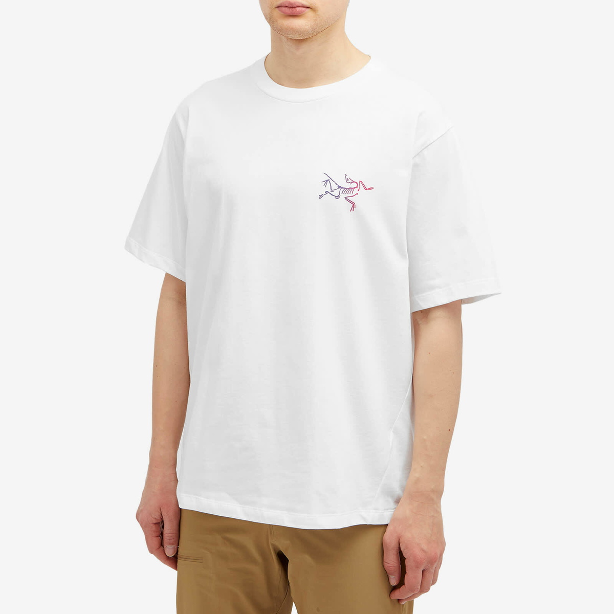 Arc'teryx Men's Kragg Logo T-Shirt in White Light/Multi Arc