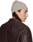 Rick Owens Off-White Ribbed Beanie