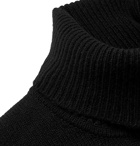 John Smedley - Virgin Wool and Cashmere-Blend Rollneck Sweater - Black