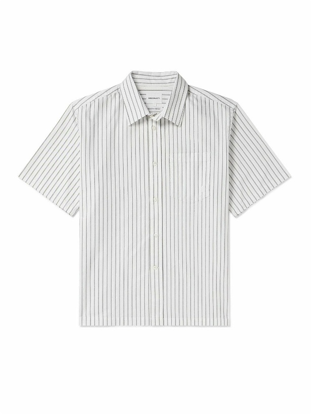 Photo: Norse Projects - Ivan Striped Organic Cotton Shirt - White