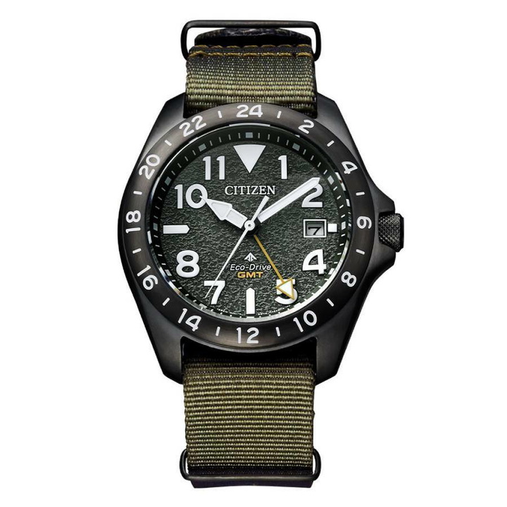 Photo: Citizen Promaster Land Eco-Drive Green Dial Mens Watch BJ7155-05X
