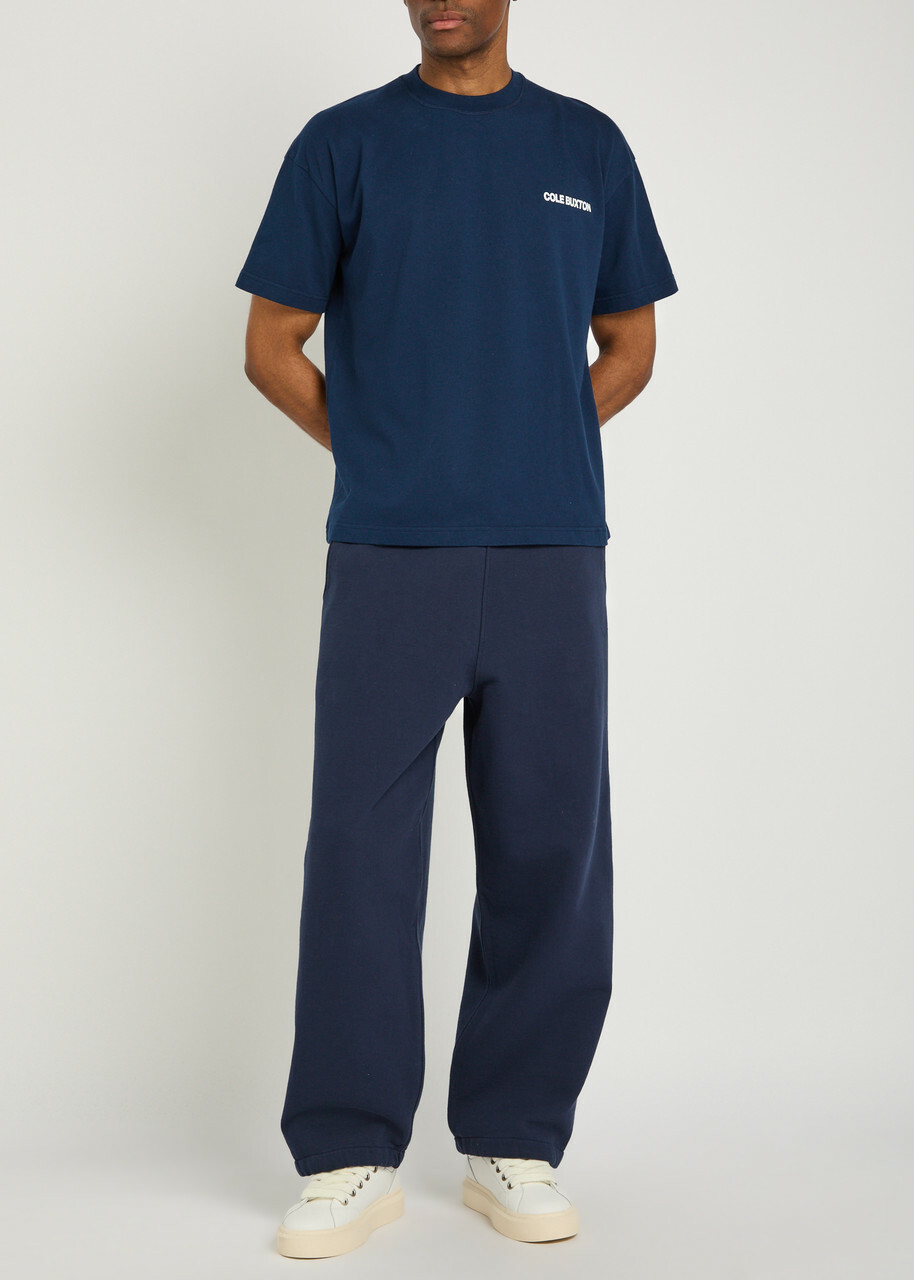 Cole Buxton Logo-print Cotton T-shirt Navy