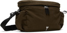AMI Paris Khaki Canvas Ami de Coeur Messenger Bag