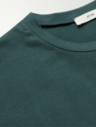 ATON - Nuback Oversized Cotton-Jersey T-Shirt - Green