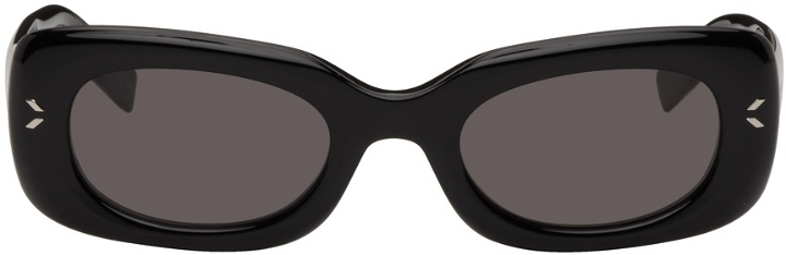 Photo: MCQ Black Rectangular Sunglasses