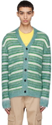 Marni Blue Striped Cardigan