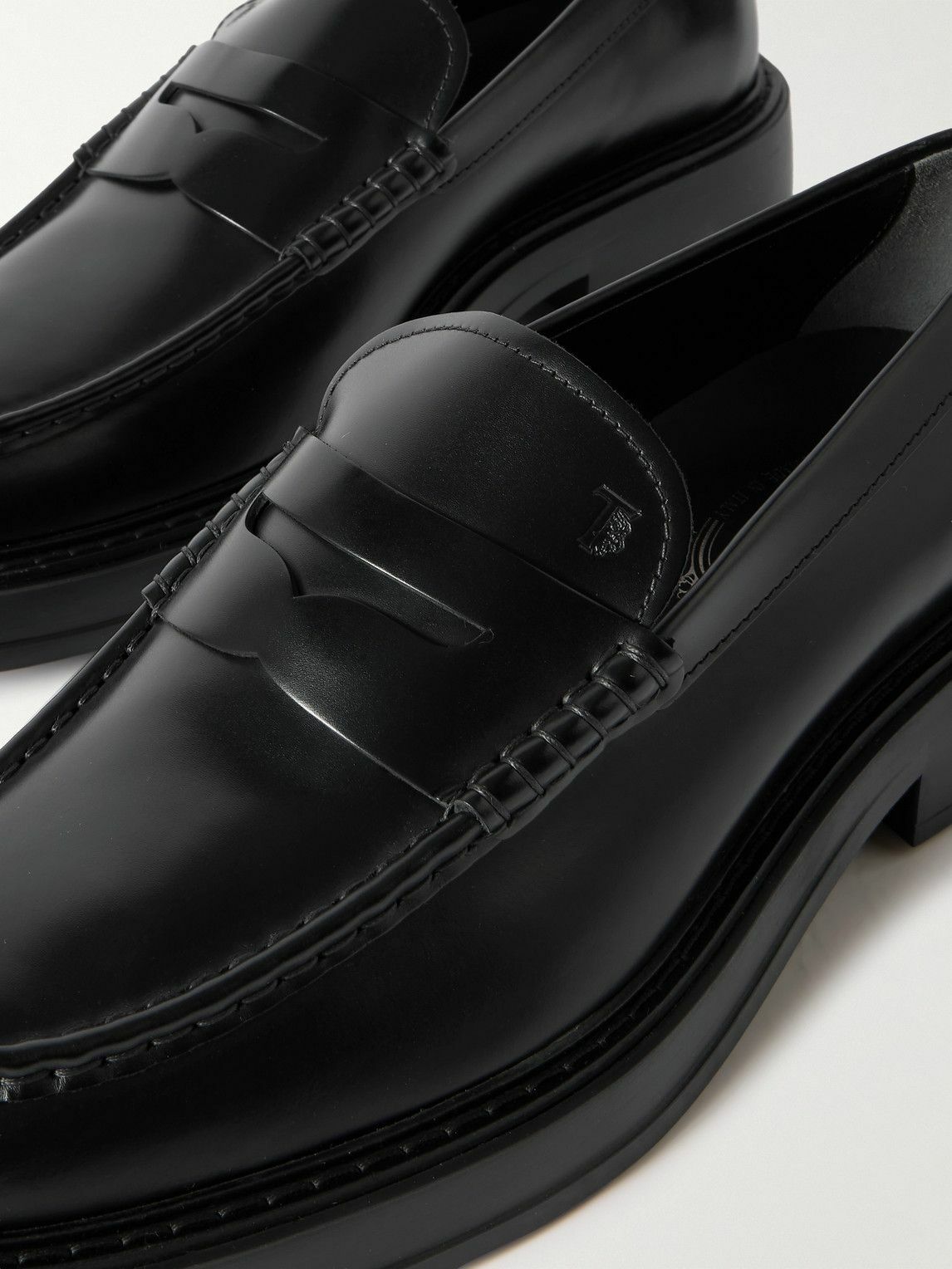 Tod's - Logo-Debossed Leather Penny Loafers - Black Tod's