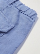 ALTEA - Slub Linen-Blend Shorts - Blue