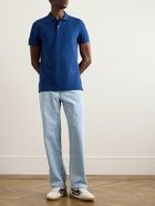 TOM FORD - Slim-Fit Garment-Dyed Cotton-Piqué Polo Shirt - Blue