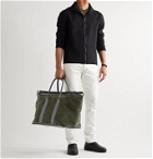 TOM FORD - Leather-Trimmed Suede Holdall - Green