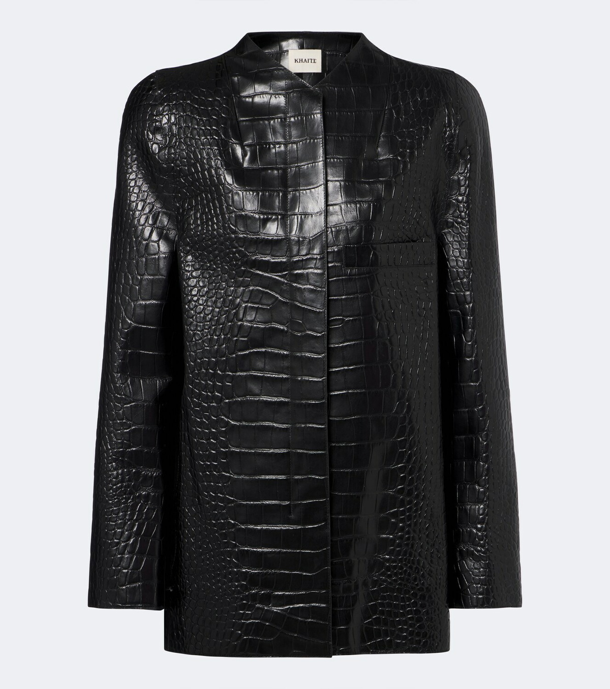 Khaite Sadie croc-effect leather coat