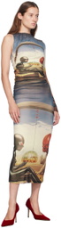 GCDS Multicolor Creatures Midi Skirt