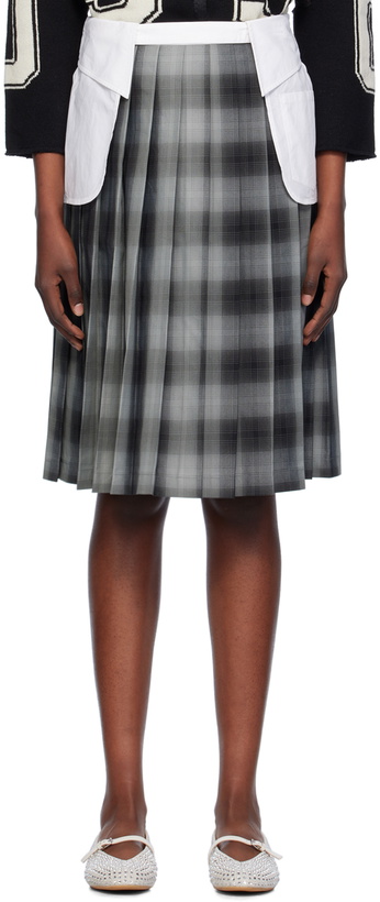 Photo: Ashley Williams Gray Collar Midi Skirt