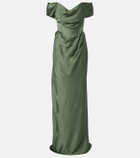 Vivienne Westwood Nova Cocotte draped satin bustier gown