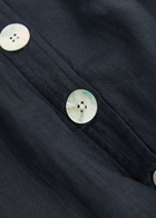 Veronica Beard Georges Button-up Linen Midi Dress Navy