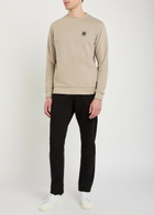 Belstaff Logo-appliquéd Cotton Sweatshirt Sand