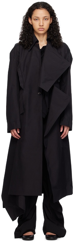 Photo: Y-3 Black Atelier Asymmetrical Coat