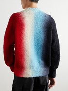 Sacai - Tie-Dyed Wool-Blend Sweater - Black