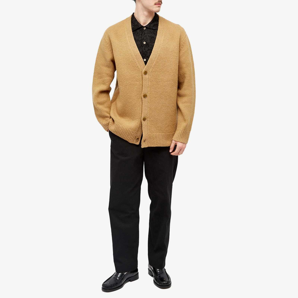 Acne Studios Men's Korval New Cardigan in Camel Brown Acne Studios