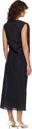 JACQUEMUS Black 'The Drap' Midi Dress