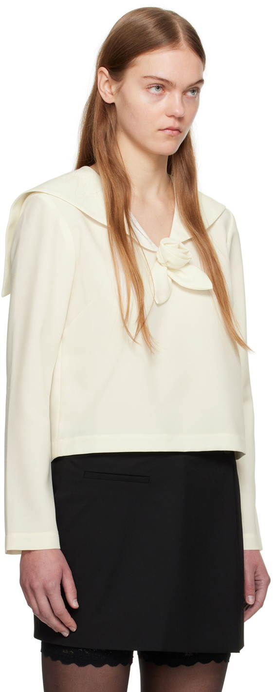 Sandy Liang Off-White Umi Blouse Sandy Liang