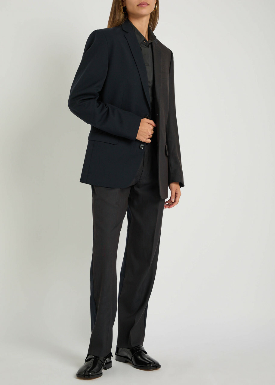 Bettter Sliced Straight-leg Wool-blend Trousers Multicoloured 1