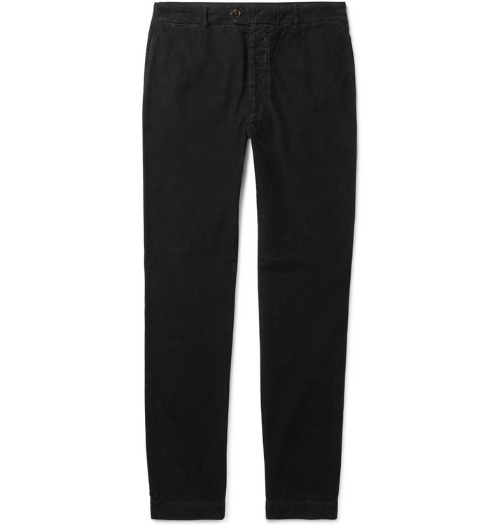 Photo: Officine Generale - New Fisherman Cotton-Corduroy Trousers - Black