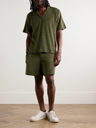Paul Smith - Logo-Appliquéd Cotton-Blend Terry Polo Shirt - Green