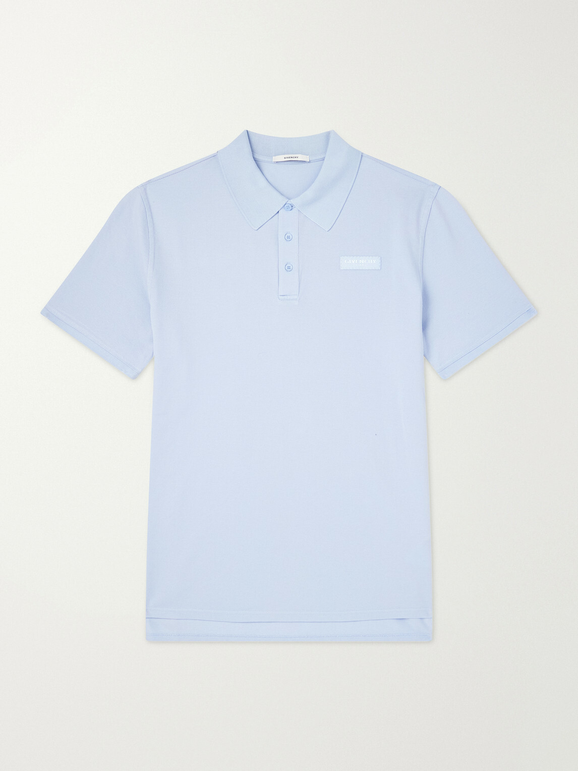 Givenchy - Logo-Appliqué Cotton-Piqué Polo Shirt - Blue