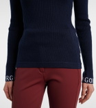Goldbergh Mira ribbed-knit turtleneck ski top