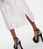 Miu Miu Embellished silk and wool midi dress