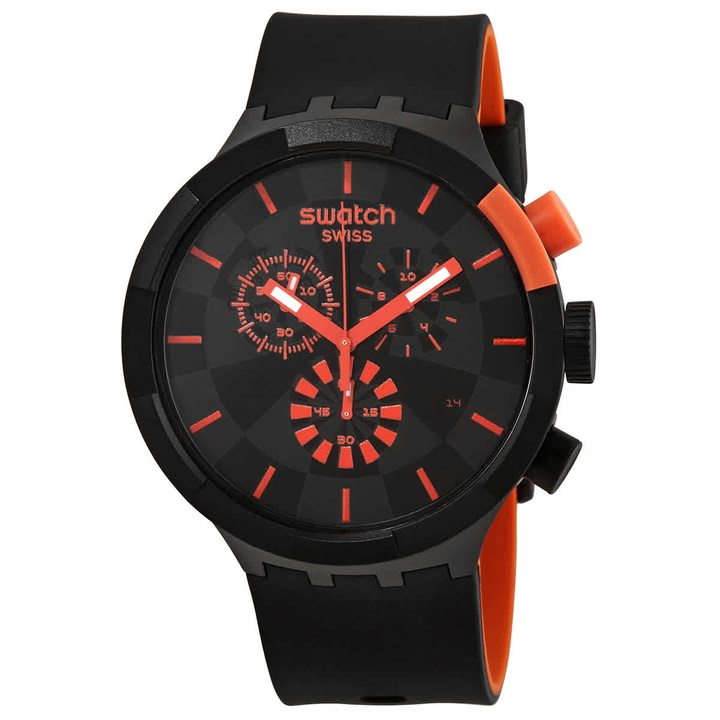 Photo: Swatch Checkpoint Red Chronograph Quartz Unisex Watch SB02B402