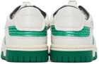 Acne Studios White & Green Low Top Sneakers