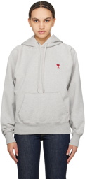 AMI Paris Gray Ami de Cœur Hoodie