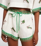 Alémais Wanda embroidered linen shorts