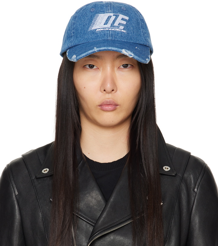 Photo: Dion Lee Blue DL Electric Denim Cap