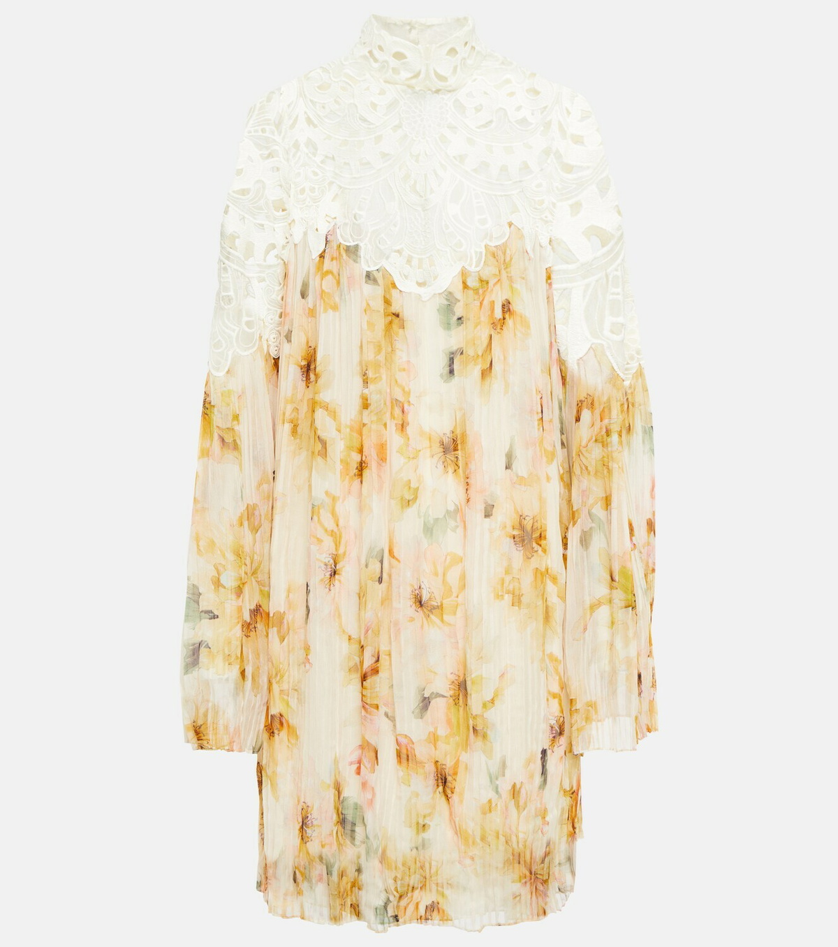 Costarellos Nora floral georgette minidress