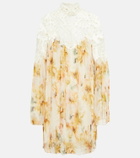 Costarellos Nora floral georgette minidress