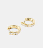 Melissa Kaye Honey Small 18kt gold hoop earrings with diamonds