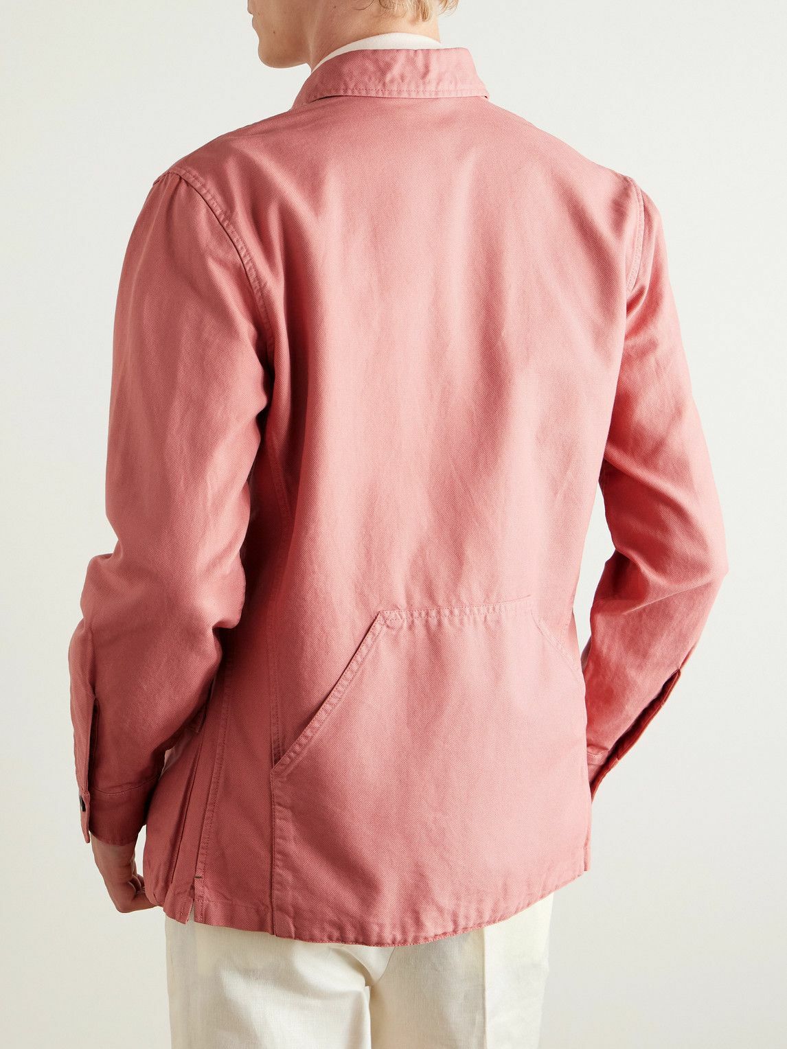 Sid Mashburn - Pigment-Dyed Cotton-Canvas Overshirt - Pink