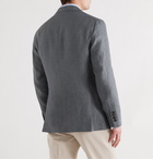 Brunello Cucinelli - Slim-Fit Linen Blazer - Gray