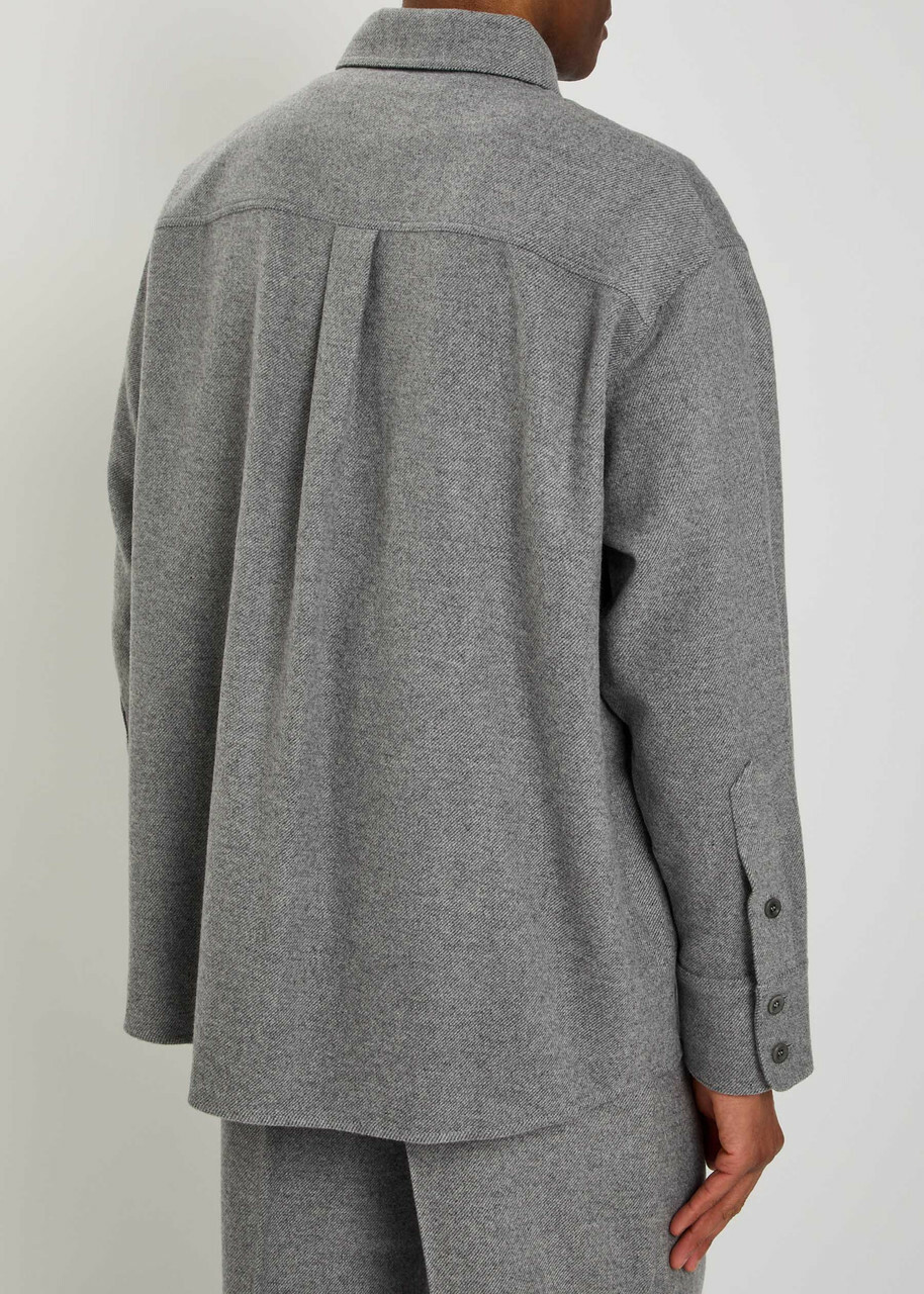The Elder Statesman Wool-blend Overshirt Grey