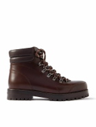 Manolo Blahnik - Janka Leather Hiking Boots - Brown