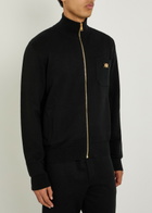 Versace Zip-through Cotton and Cashmere-blend Jumper Black