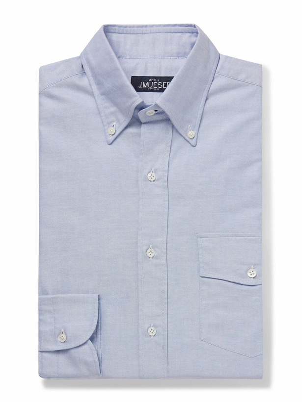 Photo: J. Mueser - Slim-Fit Button-Down Collar Cotton Oxford Shirt - Blue