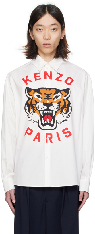 Photo: Kenzo White Kenzo Paris Lucky Tiger Shirt