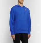 Nike Tennis - NikeCourt Logo-Appliquéd Loopback Cotton-Jersey Hoodie - Blue