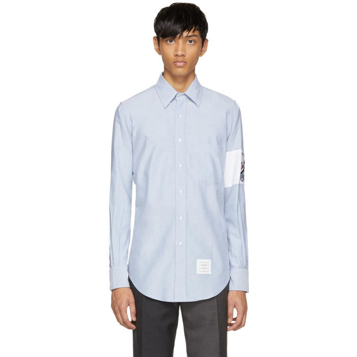 Photo: Thom Browne Blue Skiier Patch Armband Shirt