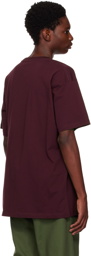 Raf Simons Burgundy Printed T-Shirt