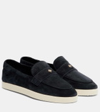 Tory Burch Double T suede loafers